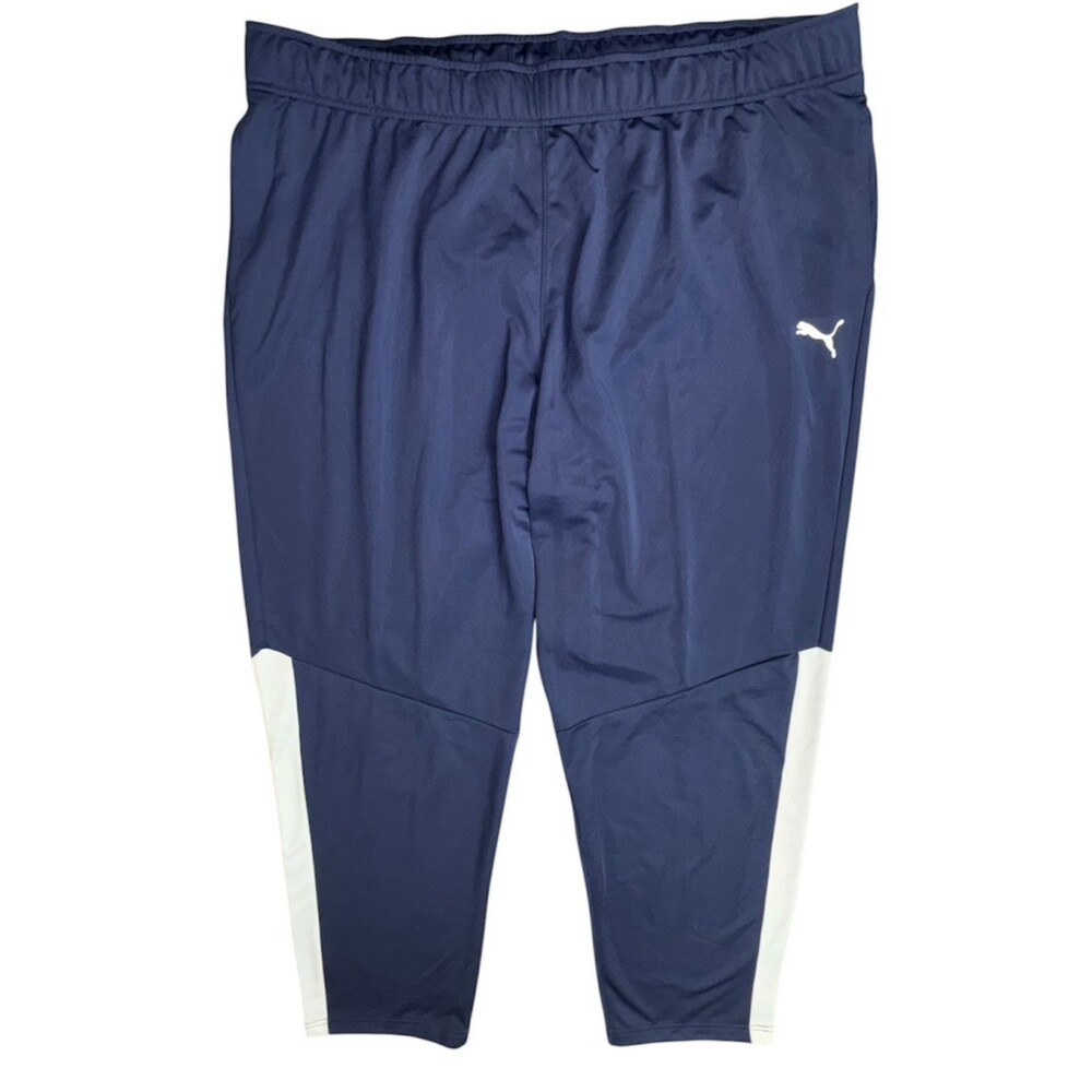 PUMA Mens 4XLT Track Jogging Sweat Pants Blue And White Big And Tall Gym New